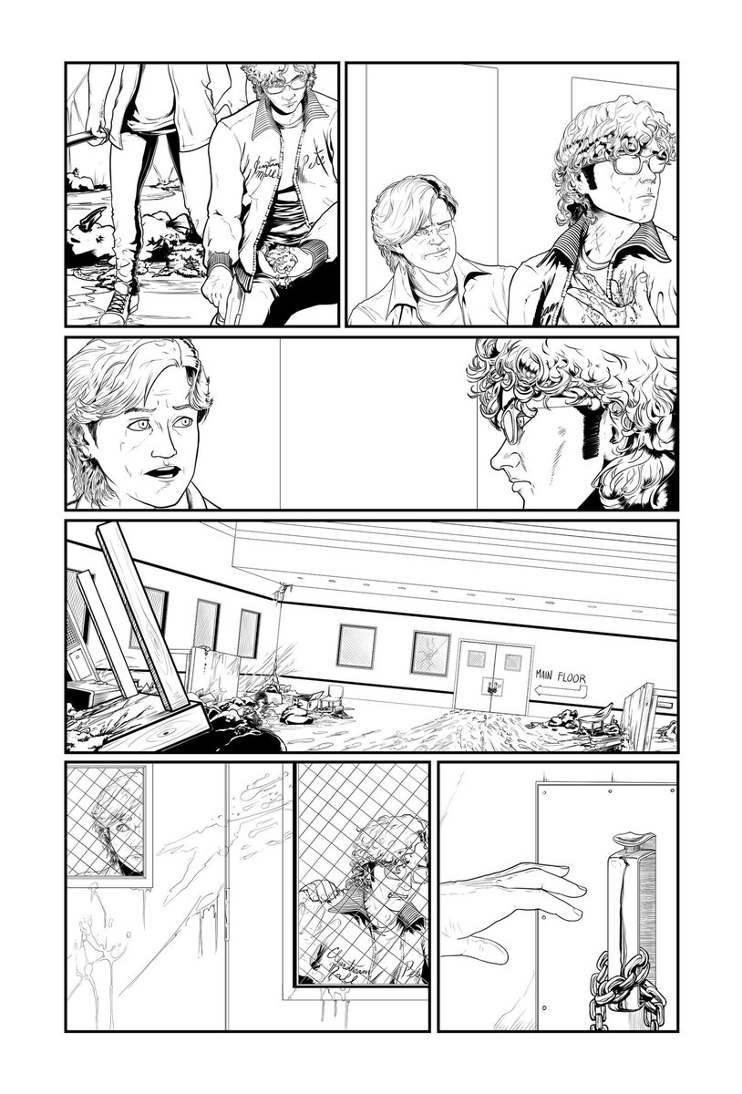 JoeCrowArt's tweet photo. Another page down. #surroundedbydeath #SbD2 #inks #makingcomics #comics #drawing #comicpages #creatorowned https://t.co/Jtga3paPre