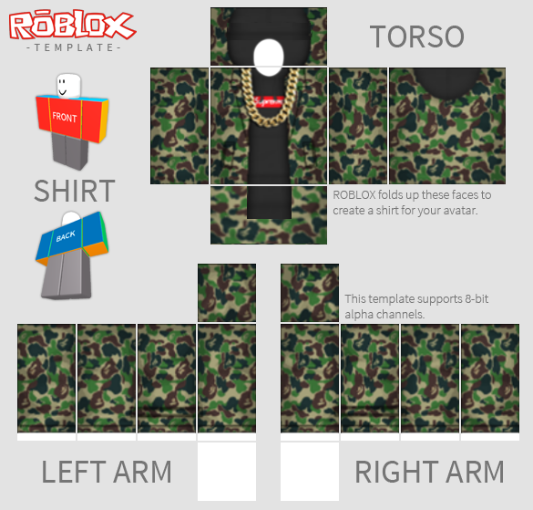 Supreme Roblox Shirt Template