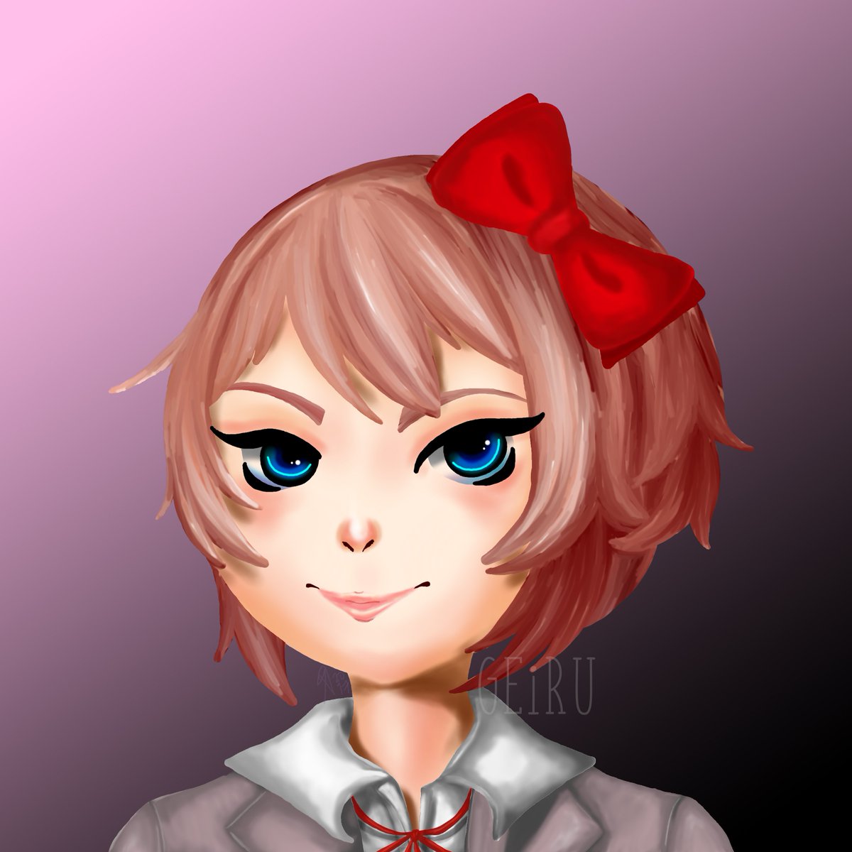 Geiru Fan Art Of Sayori From Doki Doki Literature Club Art Artwork Artist Artistic Draw Drawing Drawings Sketch Sketching Digitalart Ribbon Digitalartist Digitalartwork Digitalpainting Fanart Sayori Sayoriddlc