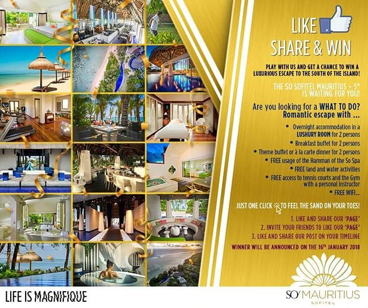 End the year in style and win a night at #SOSofitelMauritius...