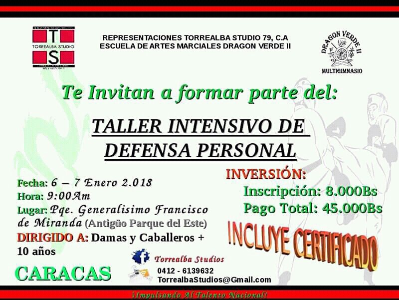 TorrStudio79's tweet photo. Torrealba Studios te invita a participaren su 2do Taller Intensivo de "DEFENSA PERSONAL" Contactanos y Reserva tu Cupo desde Ya.

Promociones por Dualidades y Grupos. 🙌🙌

Teléfono: 04126139632

#Ruedalo #Taller #ArtesMarciales #DefensaPersonal #Caracas #Venezuela https://t.co/Q31ubZsGh5