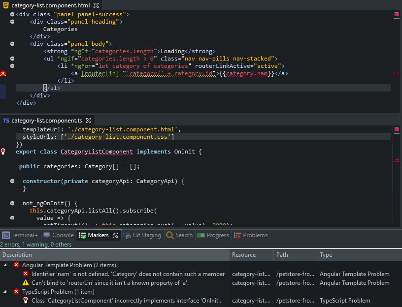 Genuitec's tweet image. From un-implemented #TypeScript interfaces, to incorrect #Angular directives & props, #AngularIDE keeps you straight: ow.ly/BLVt30g4E0b