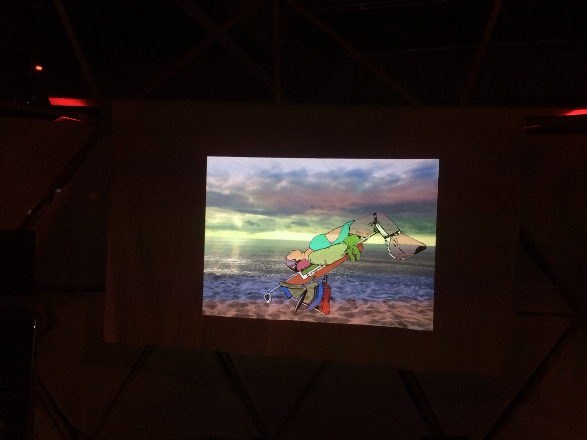 Installation by <a href="/cosmogabi/">Gabo</a>, networking gathering, calender 2018 and a working *Eurogreif2000* in #1komona <3 join us #34c3 #thereisaction