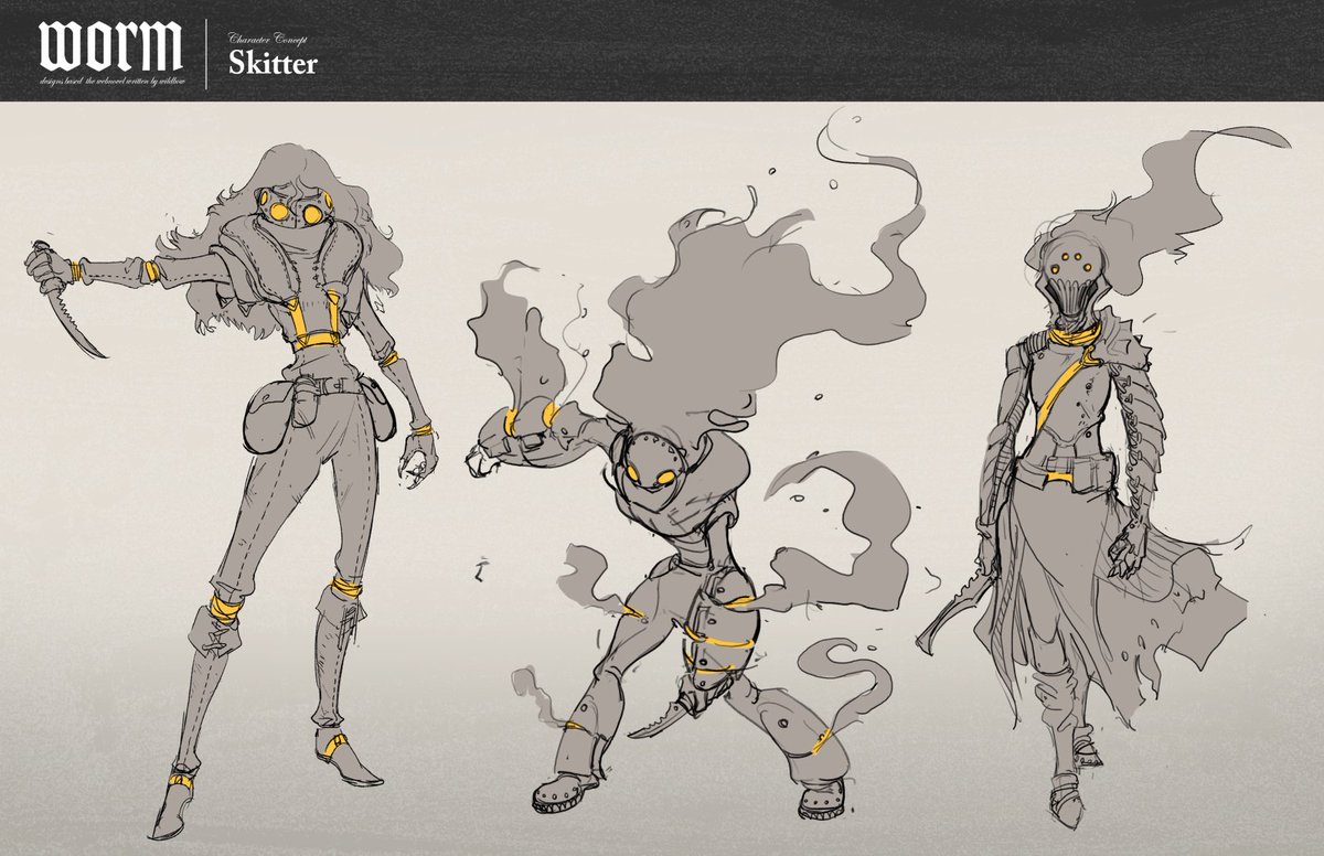 Ishu_tani's tweet photo. steampunk skitter &amp; tattletale from wildbow's worm #worm https://t.co/j97d2JgEiS