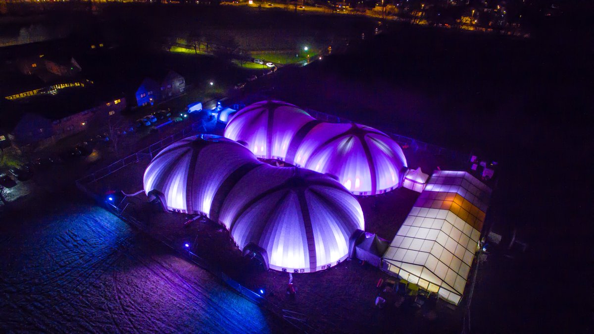 Evolutiondome's tweet photo. Our last install of 2017....The team worked with @cambridgedining to produce over 3000SQM of stunning contemporary event space. #EventProfs #TemporaryStructures #InflatableStructures #PopUpStructures https://t.co/NFxtp0FVrD