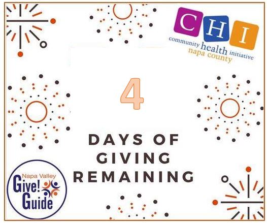 Napa_CHI's tweet photo. #NapaValleyGiveGuide17 Please consider a donation to CHI in your end of year giving plans. Every $1 donated to CHI, $7 goes back into the community in healthcare services. Thank you for your support #4daysofgiving
Click on the link below to donate.
https://t.co/7zKoFpyqh7 https://t.co/skOZEv5maT