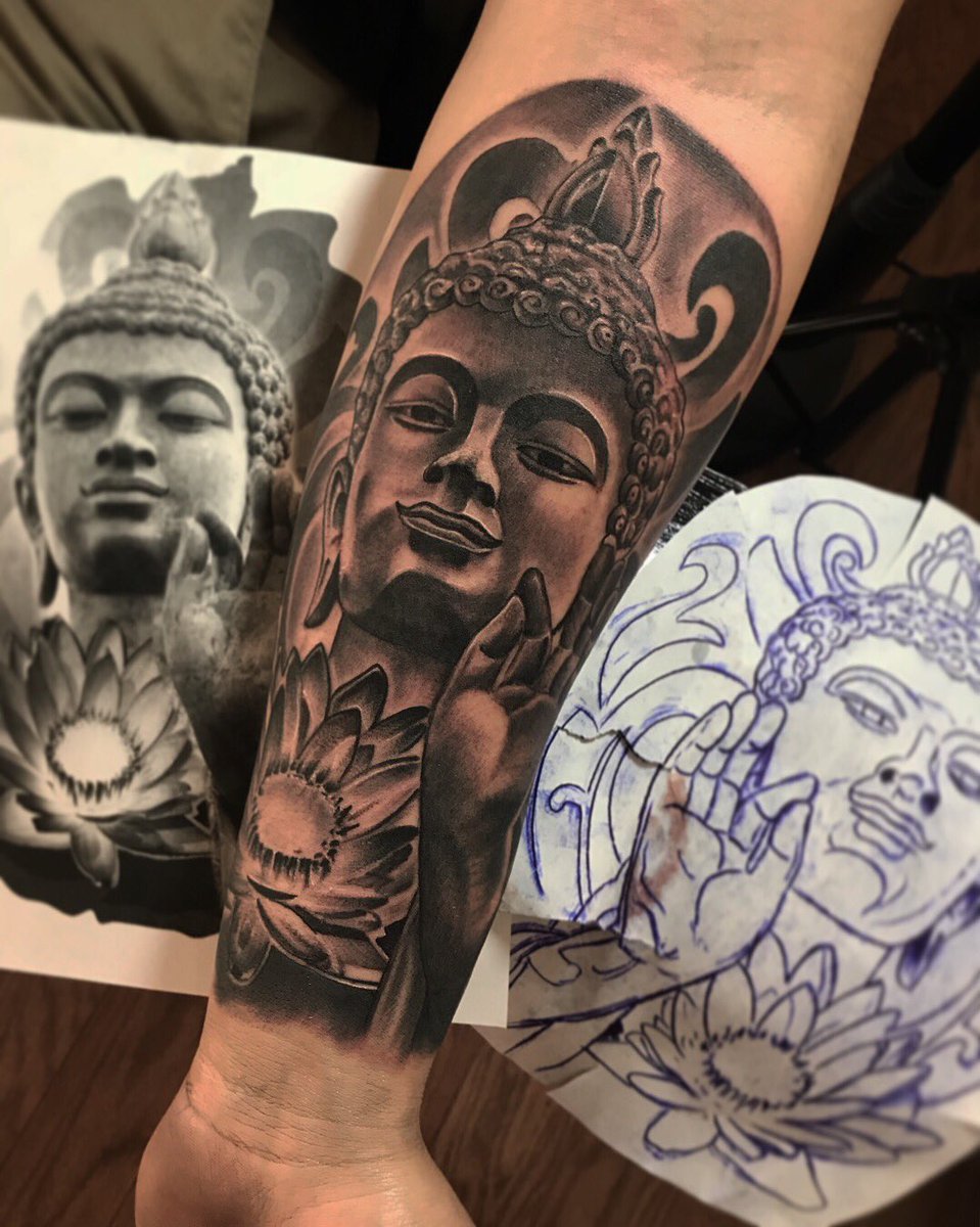ImJustChilla's tweet photo. #Buddha #Lotus #Bushido #Samurai #Hannya https://t.co/mIVP58BOJx
