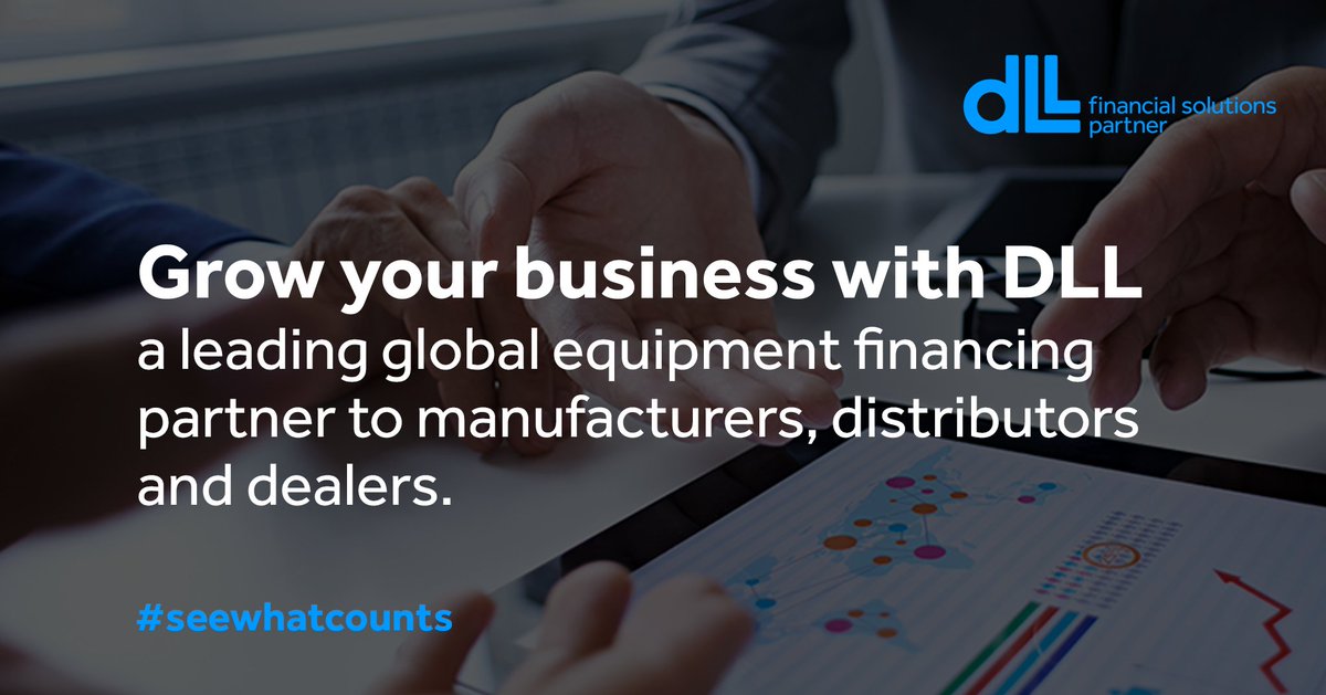 DLLgroup's tweet photo. In 2018, grow your business with a leading global #equipment #financingpartner to manufacturers, distributors and dealers—work with an expert in your industry. https://t.co/S4bc8uh4El #seewhatcounts https://t.co/h7pzSM4IDe