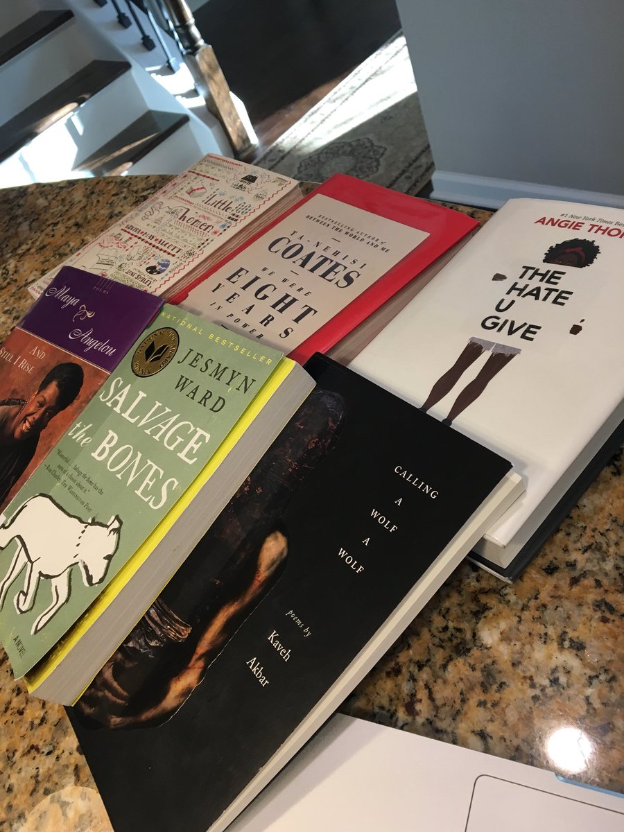 lharte1040's tweet photo. My library @wcplonline is awesome! Can’t wait to start reading @angiecthomas @KavehAkbar and @jesmimi #ReadMore https://t.co/PWiIy57Iav