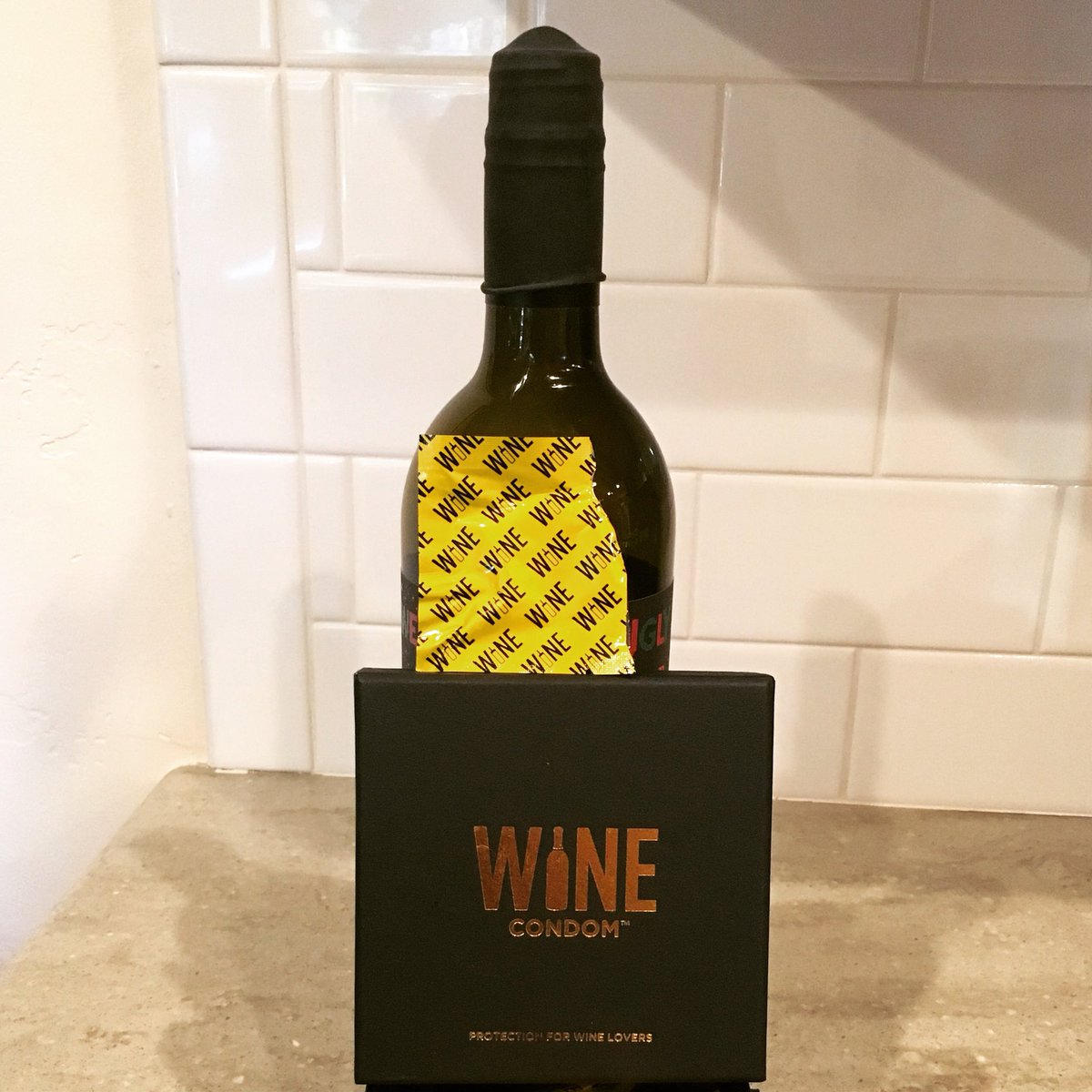 SimpleWino's tweet photo. Guys, this is a thing. 😳😆 #winecondom 🍷 #cheers @winecondoms https://t.co/5aiQ27H9mV