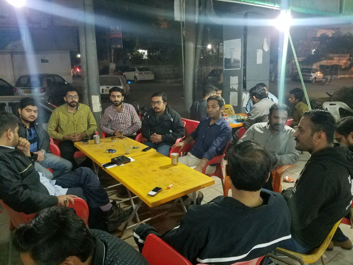 APML_EAST's tweet photo. A great meeting in @PS118APML gulshan town with @AzfarAli78 general secretary #DistEast @Asadkhalid92 president gulshan town @PS118APML vice president @talha82 GS @Arsalan7800 and invite them for 7th jan jalsa and convince them to join carvan of musharraf sahab.
@P_Musharraf https://t.co/pRT4k4UkKI