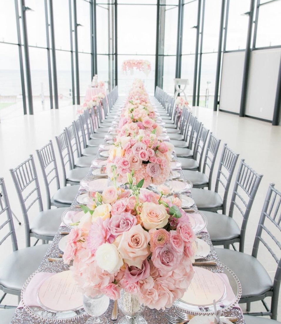 Simplistiy can be key to a beautiful display, like this crisp and clean table setting at <a href="/Spencers_W/">Spencer's Waterfront</a>  #WeddingPlanning