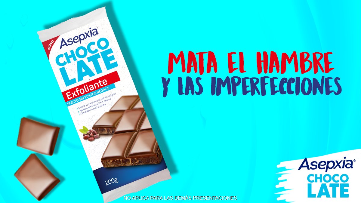 ¡Nuevos chocolates Asepxia! 🍫 ¿Quién dijo que los chocolates sacan imperfecciones? Sólo por tiempo limitado. NO APLICA PARA LAS DEMÁS PRESENTACIONES.