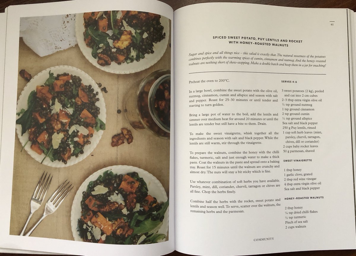 nomad_penguin's tweet photo. Read cover-to-cover yesterday — twice! — then started cooking. All hearty salads. Each showcases a core vegetable. First two dishes were amazing. Lots of hours of good eating here. #read2017 https://t.co/7Djk5P6eMx