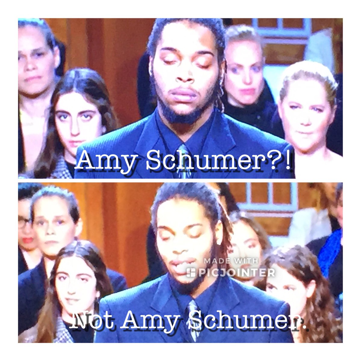 ItsAliMartin's tweet photo. Watching @JudgeJudy minding my own business &amp; BAM @amyschumer appears then disappears! She’s a magical creature for sure! https://t.co/ZIY2fS4TP5