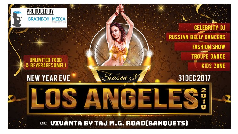 gaurav_expert's tweet image. Join LOS ANGELES  New Year Eve 2018 Vivanta by Taj  Banquets    MG Road at #VivantabyTajMGRoadBanquets #Bengaluru, the craziest  #HappyNewYear2018 in town to make your New Year eve exciting. #Goeventz  - bit.ly/2pLDfpF