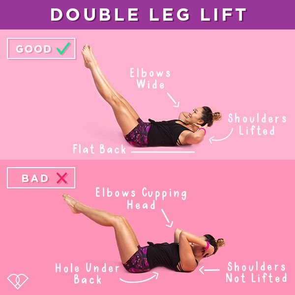 POP Pilates on X: The double leg lift is one of the most popular pilates  moves. Keeping a flat back will help maximize core engagement while having  wide elbows and lifted shoulders