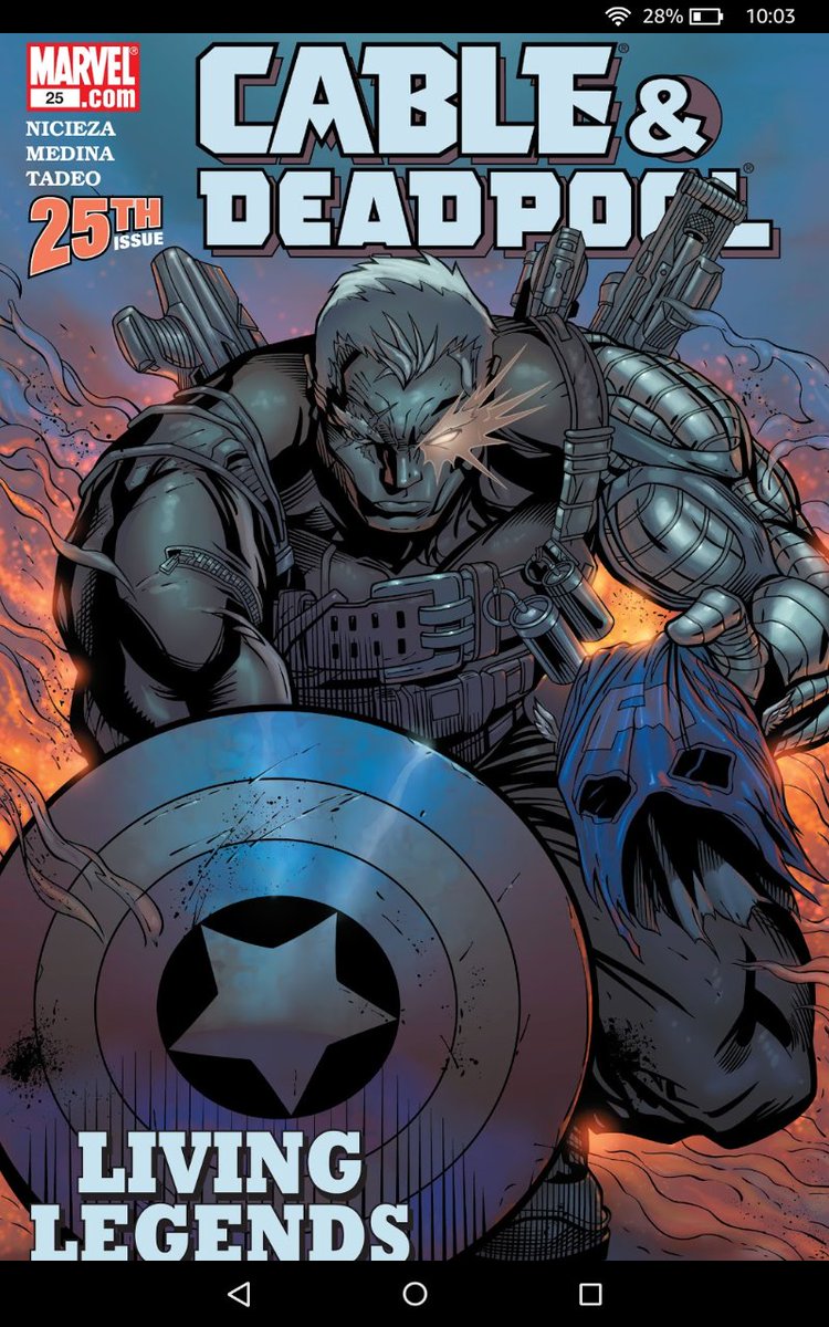 chainchomp87's tweet photo. Reading some more #Deadpool (Cable &Deadpool)for my #TotalDeadpoolReadThrough (first time ever calling it that) and about to enter the Civil War Tie in which was actually the first Deadpool Book I ever read (years ago) excited to revisit it #DoYouEvenComicBook https://t.co/YgXhNo5u9p