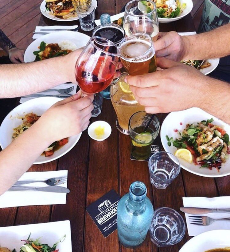 VstGreatOceanRd's tweet photo. What do you to on a rainy day along the @VstGreatOceanRd well long lunch of course! @GORBrewhouse https://t.co/r2sO04TQVu