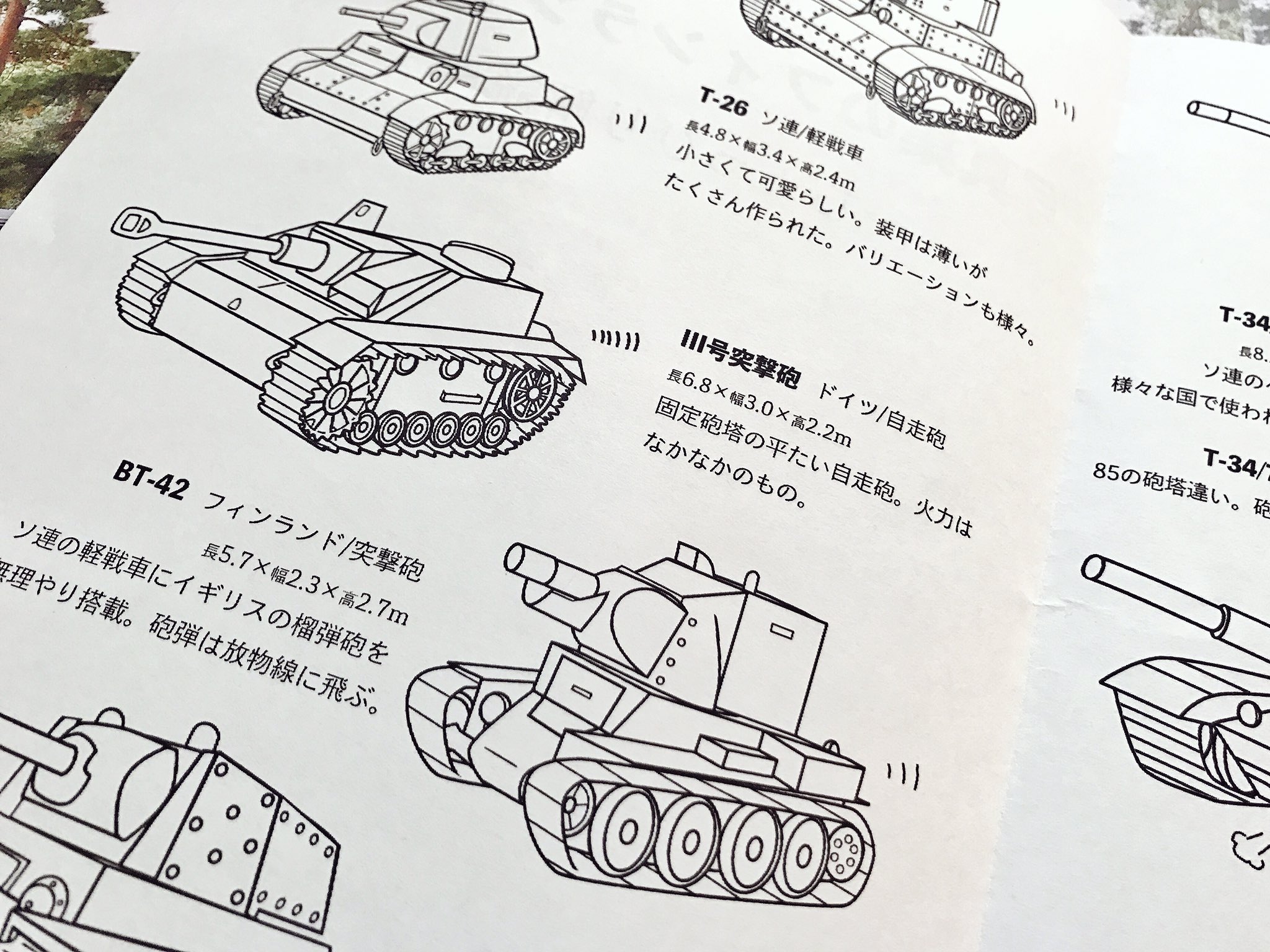 抄夏 コピ本というかフライヤー的なものも作ってみました 普段描いているデフォルメの ちび戦車 のイラスト と一緒に 写真集内の戦車にすごく簡単な説明をつけてます あまり数は無いのですが 写真集を先着で買われた方に無料でお付けします