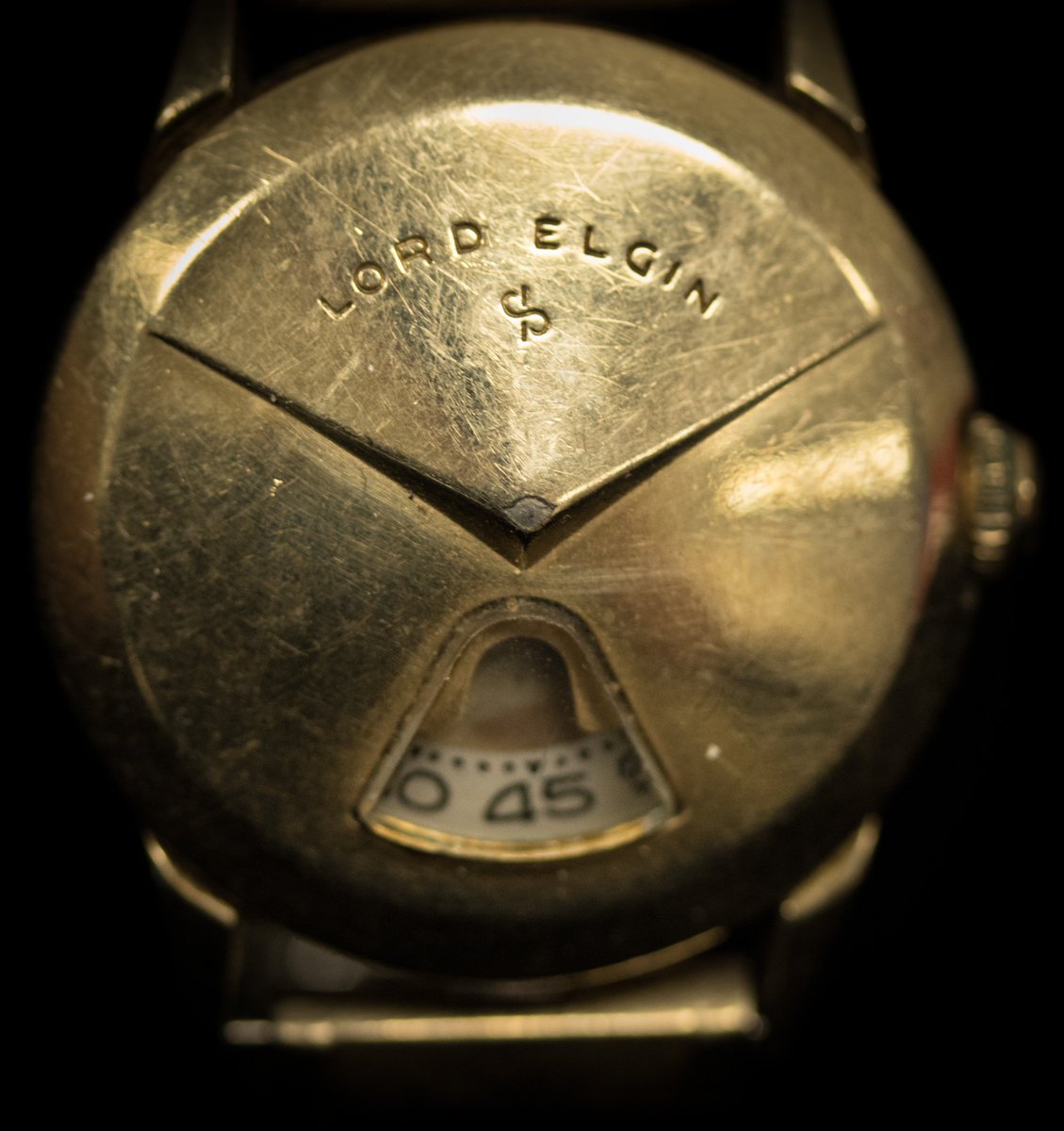 totalwr's tweet image. Talk about unique! This Lord Elgin is a sight to behold! #elgin #retro #tbt #horology