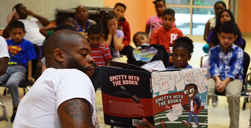 Former pro football player and author <a href="/Smitty74allday/">Wade Smith</a> talked with us about his new book "Smitty Tackles Bullying." He's just one of the top 11 lawmakers, advocates, and teachers we met this year. buff.ly/2Dmk9sg #edchat