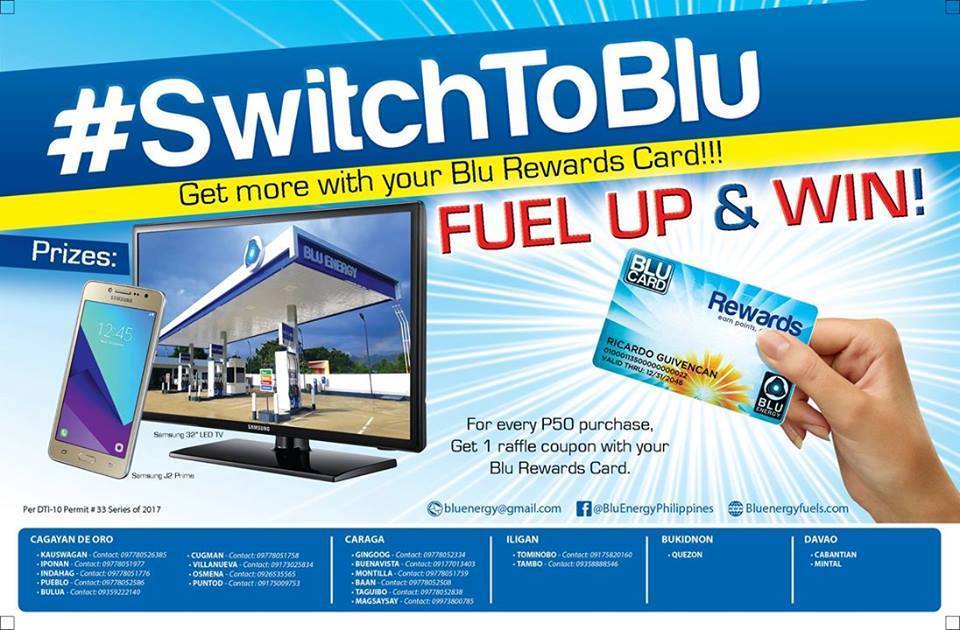 myBluEnergy's tweet photo. Get more from your Blu Rewards Card this Christmas! Gas up today and win exciting prizes on our monthly draw today, December29! https://t.co/qm57WaSOgl

Per DTI -10 Permit #33 Series of 2017 https://t.co/Wou9N05W5N