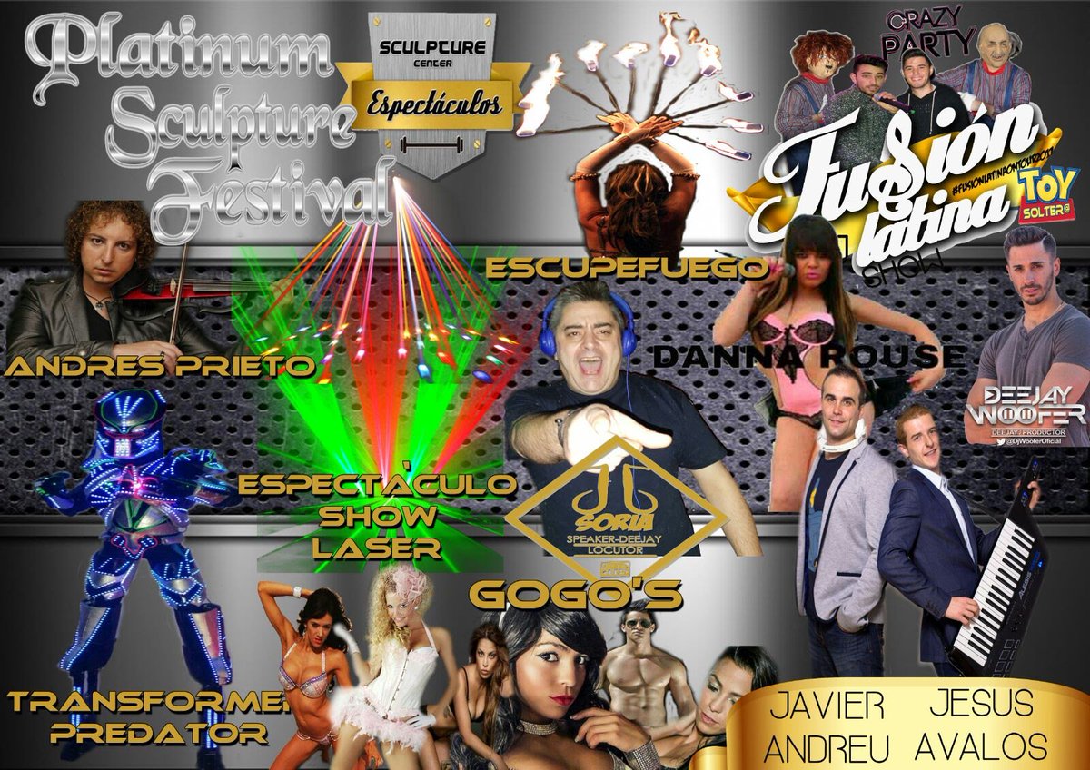 sculpturecente1's tweet photo. Los festivales con más variedad de espectáculo a nivel nacional en exclusiva con producciones y espectáculos sculpture Center. Consultar condiciones y fechas libres al tlf 699886870 y https://t.co/o1xNNggg6d 
Seguirnos en Facebook, Twitter e Instagram. Gracias a quien comparte. https://t.co/MWq3JBVPEY