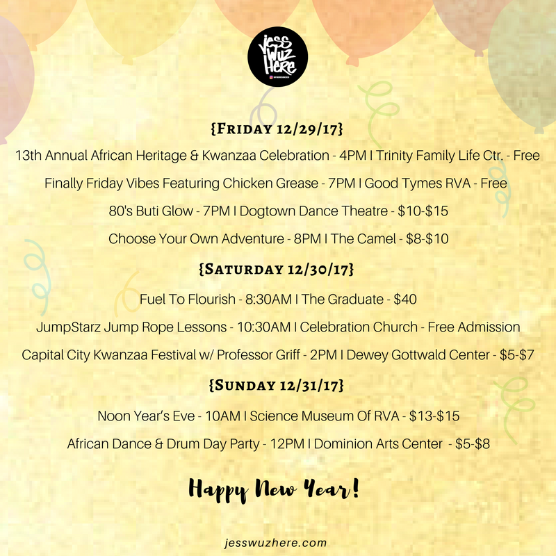 JessWuzHere_'s tweet photo. Happy New Year🥂
Swipe left for New Year’s Eve Parties. 
Beware of sell outs! 
Be safe! 
 
#RVAThings📍
 
#JessWuzHere
#SnyderVision2020
#FreeAdmission 
#RVAEvents
#OccasionGenius
#LocalVibeFinder https://t.co/LnQhVCEIyG