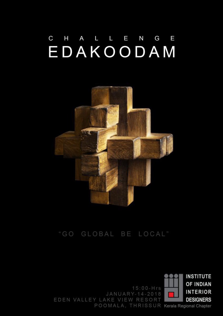 IIIDIndia's tweet photo. IIID Kerala presents- Challenge Edakoodam. Challenge your brain with us.
Where: Thrissur
When: 14th January, 2018
#IIID #IIIDevent
For details: https://t.co/TTHTUBt1z6