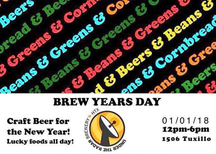 UTR_Brewery's tweet photo. Come get lucky with us on January 1st! It’s a Brew Year’s Day with cornbread, beans, greens, and beers! Special beers on tap include Coconut Porter, Extra Dry Hopped IPA with Simcoe, and Slam Dunkel. Get your New Year started right! https://t.co/ASfRoLSe1e