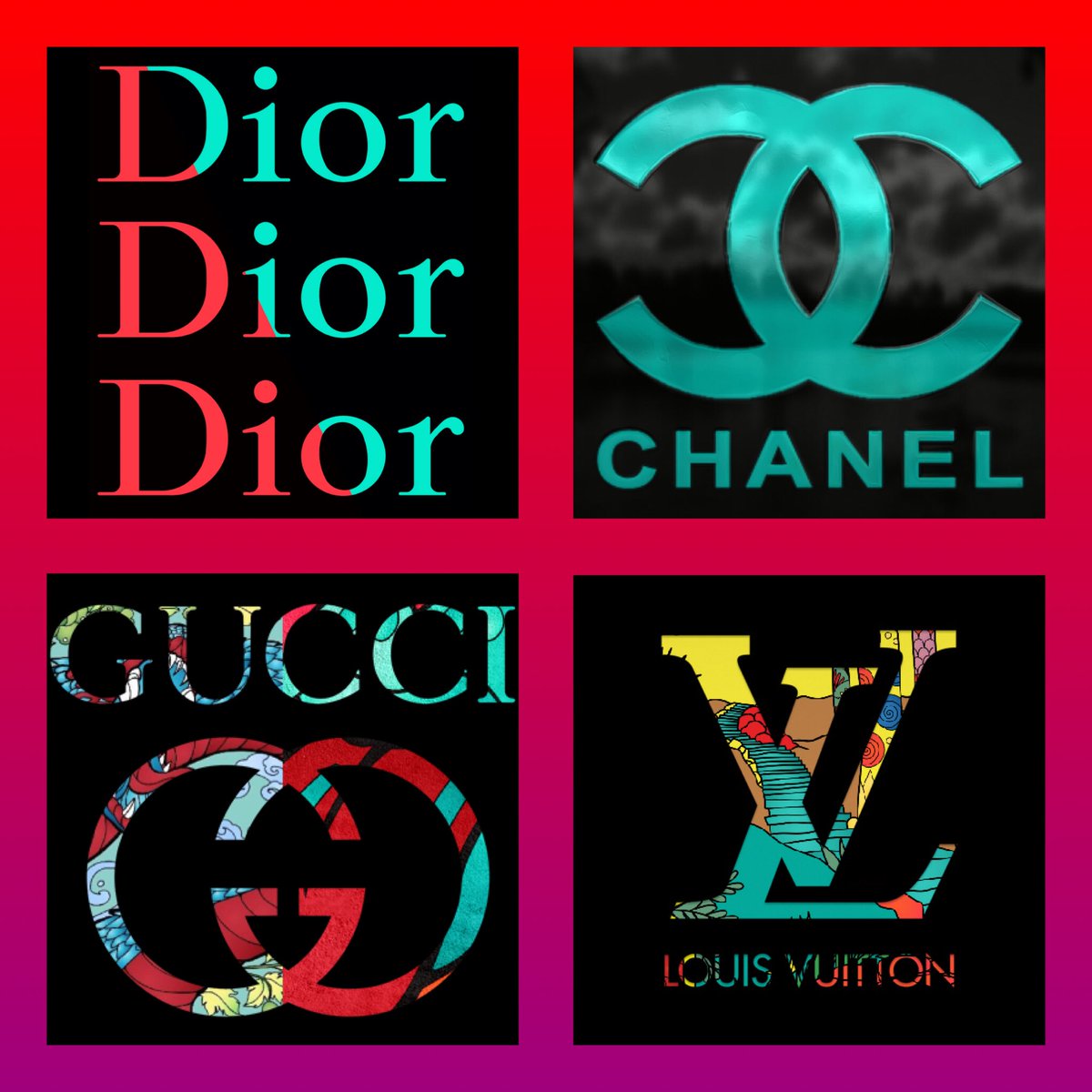 martodesigns - Gucci Chanel Dior LV Versace Skull #3