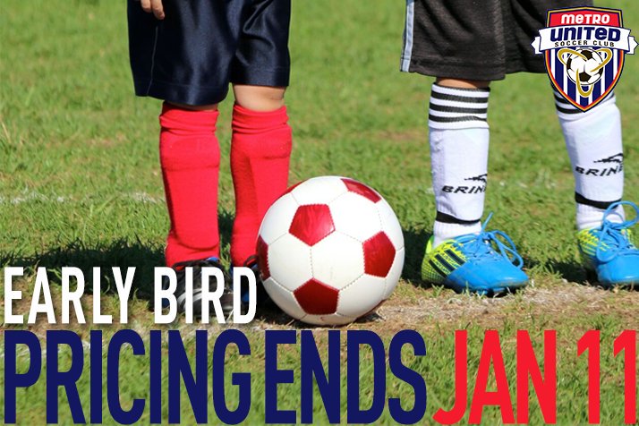 Don't miss out on Early Bird pricing for spring 2018 Rec Soccer!!  bit.ly/2i9N65U 
#MUSCKC #RecSoccer #MetroUnited