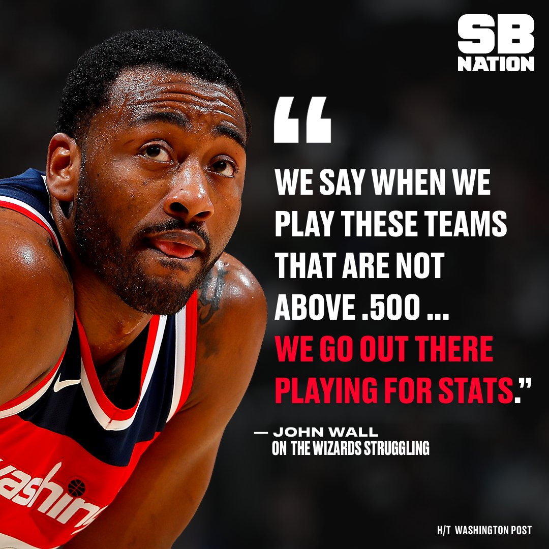 John Wall has an idea on the Wizards' struggles. SB Nation NBA