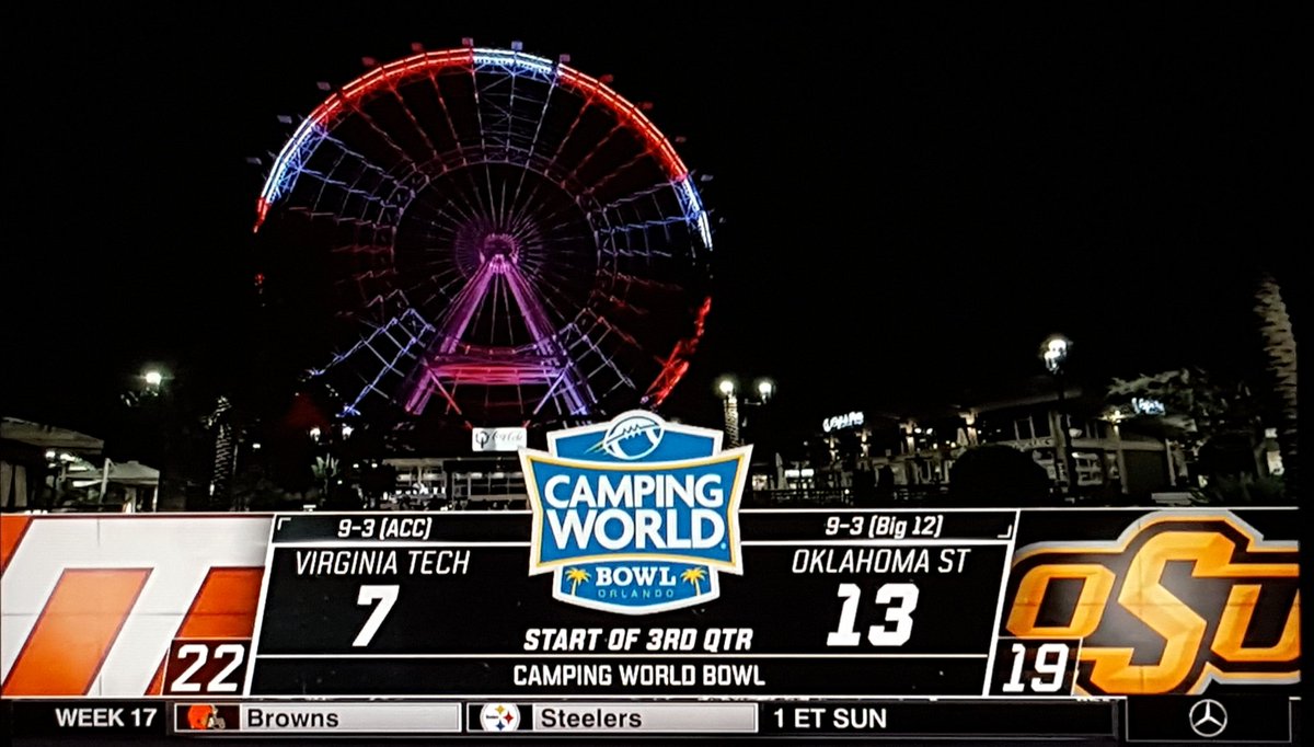 ThomasDBradley's tweet image. The @theorlandoeye looking very beautiful tonight in the national spotlight on @espn.#LoveFL #CampingWorldBowl #VTvsOSU