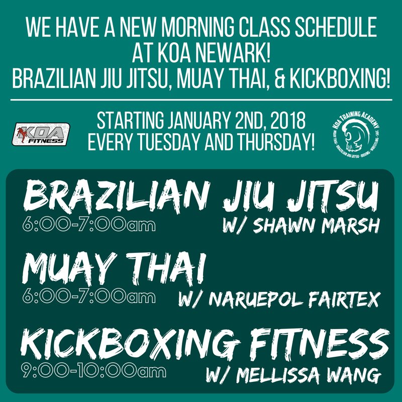Koa Newark | Now offering 6am classes! Check out our new morning schedule! conta.cc/2E9MVO6