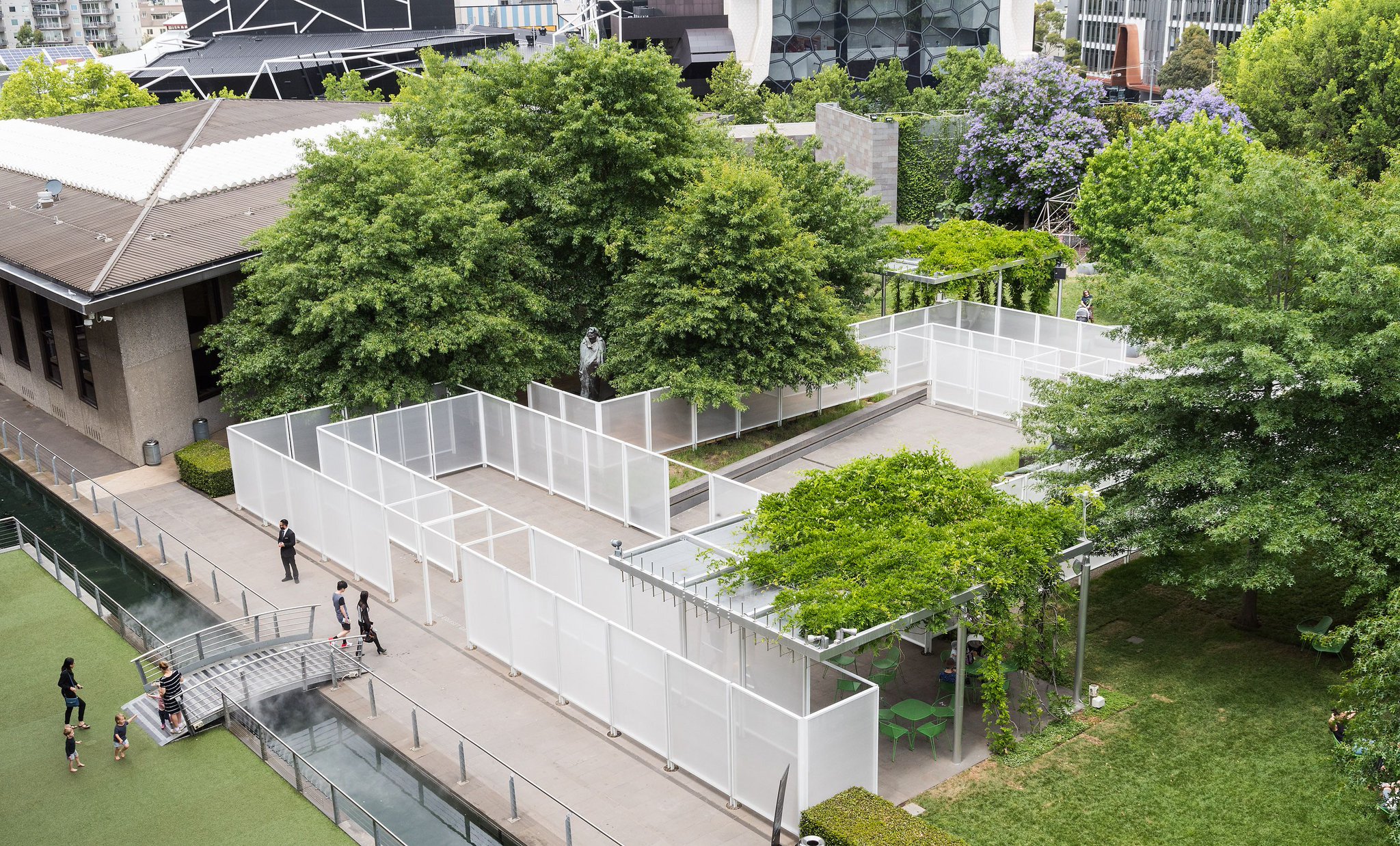 NGV on Twitter "The NGV’s garden has been transformed into a mazelike