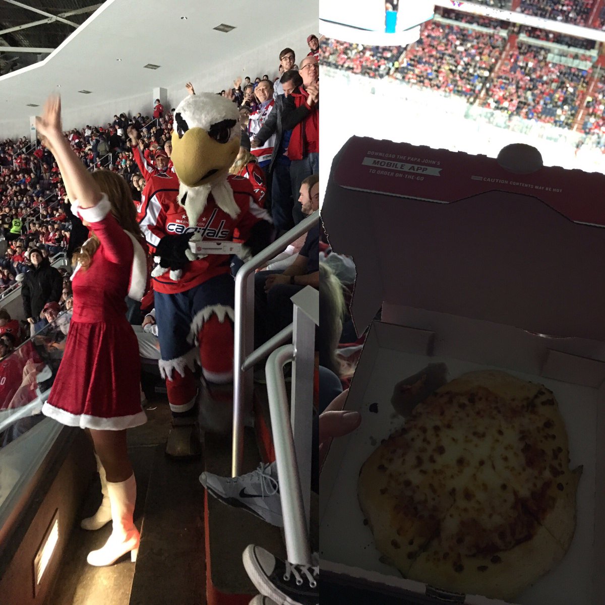 jdwalton's tweet photo. I won a @PapaJohns pizza tonight from @Caps_Slapshot! #CapsBruins #rockthered #letsgocaps @coachwalton4 https://t.co/mgLwG16uCQ