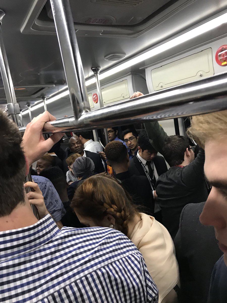 ShadowWUDC's tweet photo. Shadow WUDC hears debaters hate sitting around waiting.... so we got rid of seats on buses #WUDC2018 https://t.co/D6xKqRWbrd