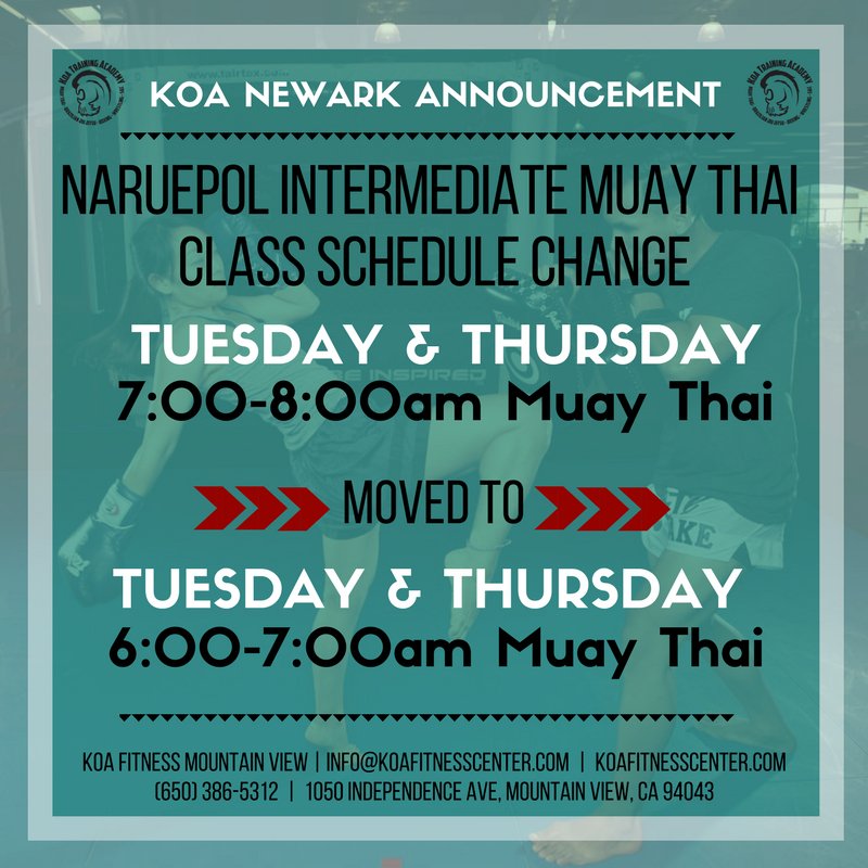 Koa Newark | CORRECTION: Now offering 6am classes! Check out our new morning schedule! conta.cc/2E873jv
