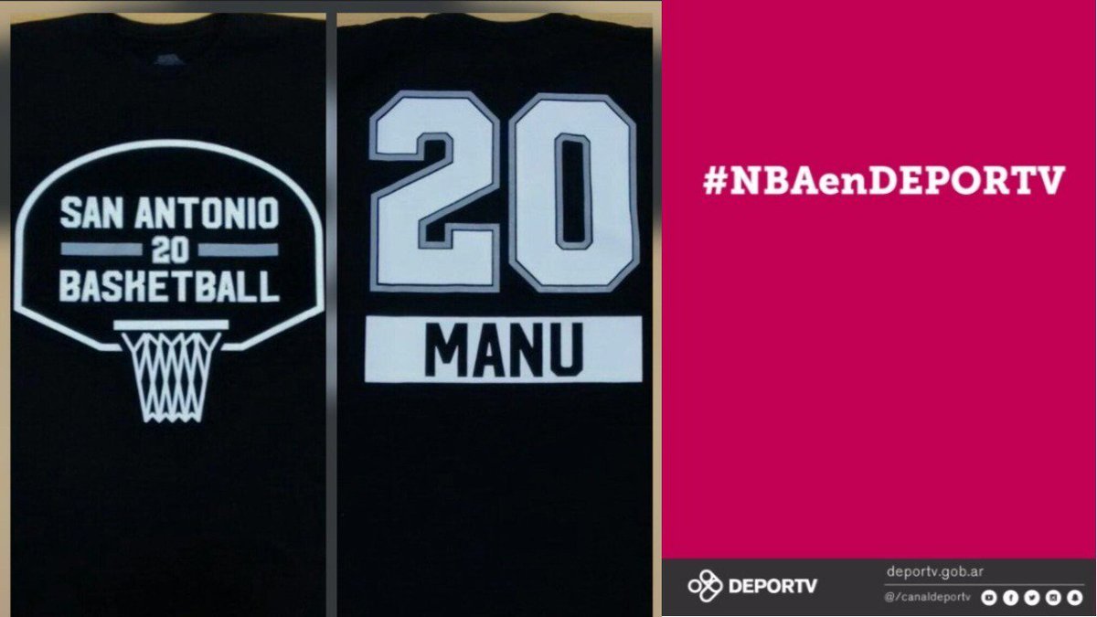 canaldeportv's tweet photo. [SORTEO] Además de ver a Manu en acción, podés ganarte esta TREMENDA remera edición limitada, gentileza de Live Basketball. Nos seguís + RT + #NBAenDEPORTV. 🏀👏 https://t.co/n5NJ2xowcz