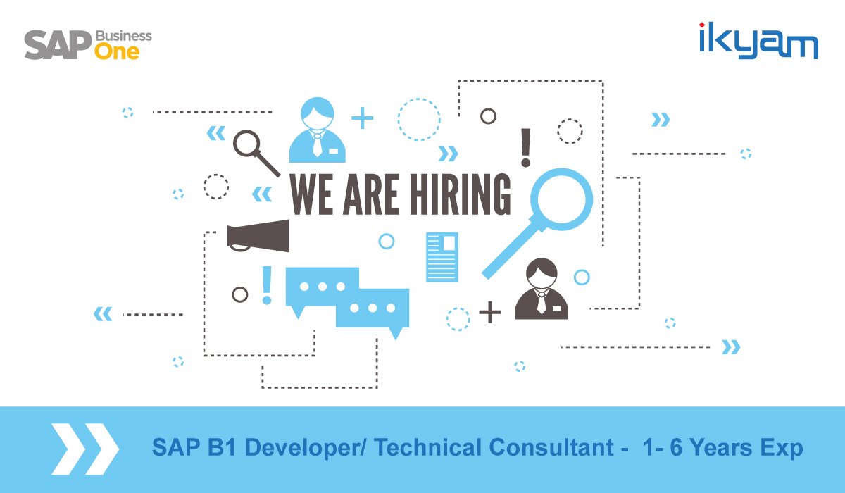 Ikyamsolutions's tweet photo. @Ikyamsolutions Year end Hiring, #vacancies filling fast. #Share your resume, #Findyourself working with SAP. #SAP @SAPBusinessOne @SAPCommunity https://t.co/NZbWi7CvQw