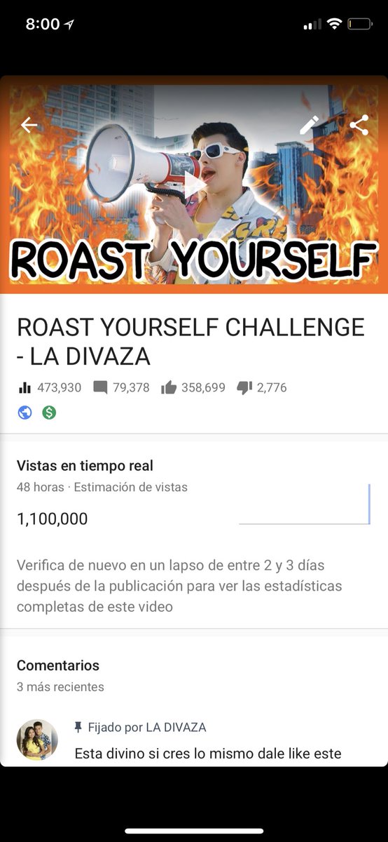 ladivaza's tweet photo. En menos de una hora el video ya tiene más de 1 millón de vistas 🤭😭
Gracias ❤️
#RoastYourselfLaDivaza https://t.co/qyfWIno0vQ