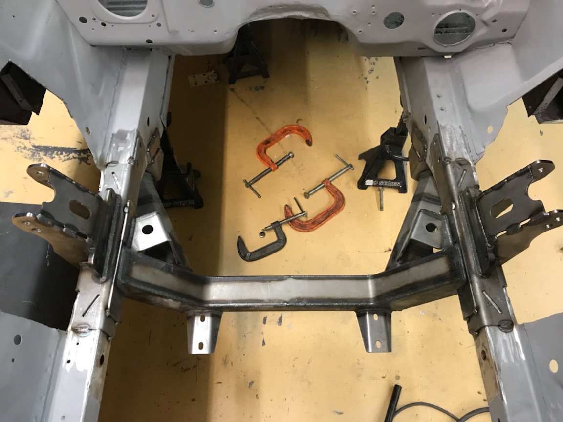 DrChrisR's tweet photo. #Heidts #FordMustang #motorz #musclecarnews – tacking in the
new Heidts Pro-G IFS in the ’66 Fastback. 2” Drop Spindles, Fully Adjustable
Coilovers, Tubular Control Arms, Wilwood Disc Brakes, &amp; Power Rack &amp; Pinion.
This baby will handle the Coyote torque &amp; horsepower just fine! https://t.co/NdJt3DANcH