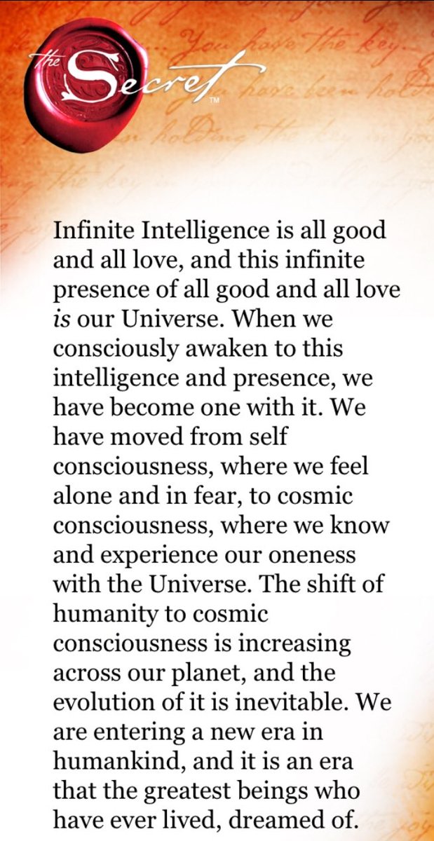 Infinite Intelligence is all good and all love, and this infinite presence of all Good and all love is our universe. <a href="/TheSecret/">The Secret</a> <a href="/LawOfAttraction/">Humanity</a> #Infinite #Intelligence #love #good #thesecret #lawofattraction #presence #universe #beautiful #spirituality #positivity #blessed