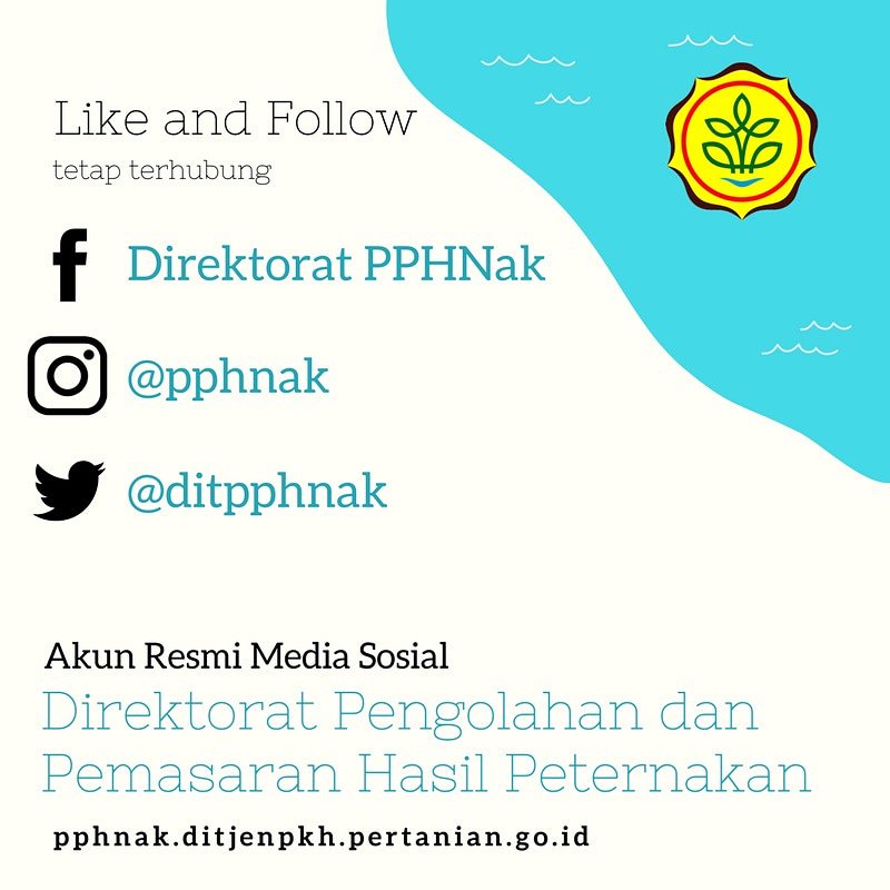 hilirnak's tweet photo. Akun resmi Direktorat Pengolahan dan Pemasaran Hasil Peternakan

Like and follow
untuk tetap terhubung dan untuk mendapatkan informasi terbaru tentang pengolahan dan pemasaran hasil peternakan :) 

#kementan #ditjenpkh #pphnak https://t.co/oA6QTzNEFP