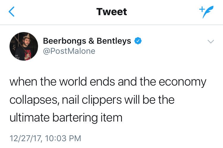 bianchacha_'s tweet photo. fake post malone account vs. post malone’s real account https://t.co/Ct8U6HKvJf