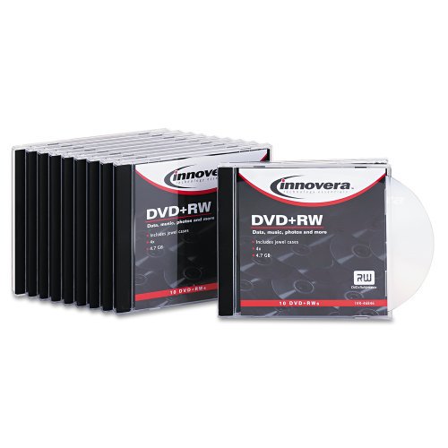 # gadget Innovera 46846 DVD+RW 4.7Gb 4X Discs with Slim Jewel Cases, Silver, ... camerassolutions.com/product/innove…