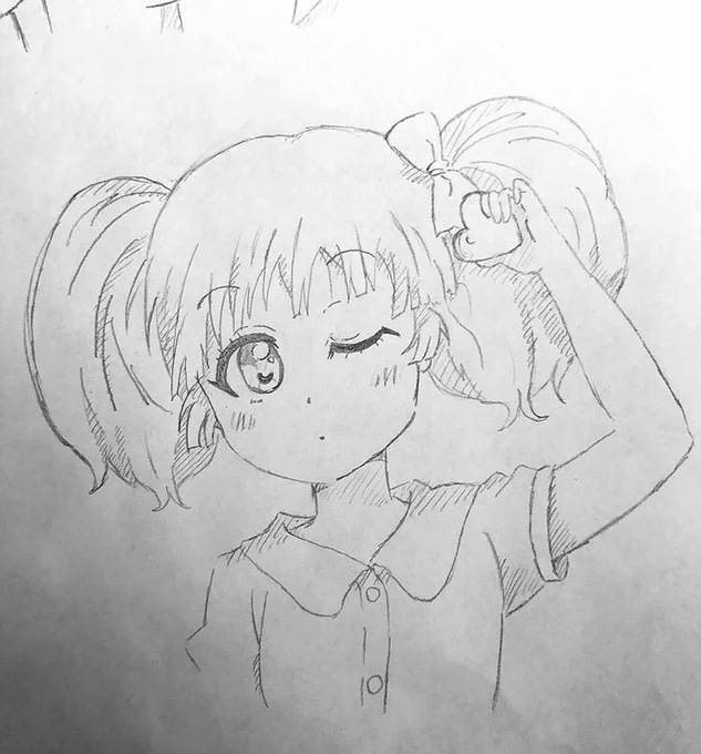 大掃除してたら昔書いたと思われるちなつちゃんが出てきた 