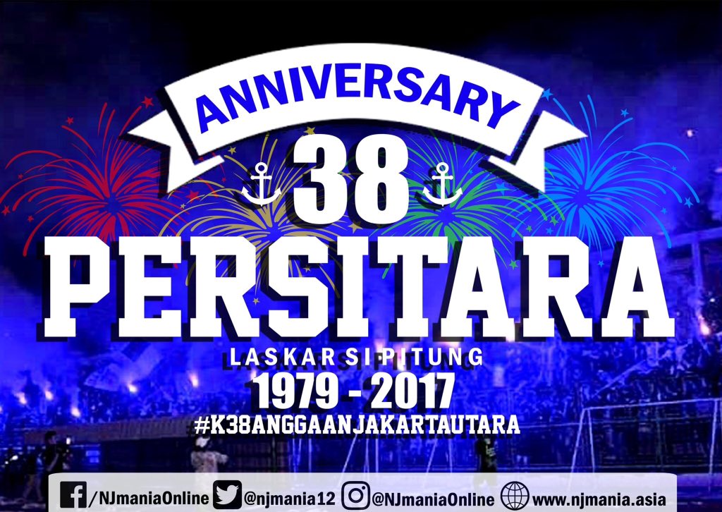 Selamat ulang tahun Laskar Si Pitung Persitara Jakarta Utara.🎉
Semoga semakin Jaya dan tetap eksis di kancah sepak bola Indonesia.💪

#persitara #persitara38th #njmania #jakartautara